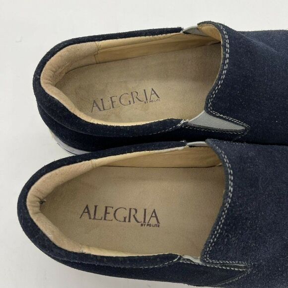 Alegria PG Lite Aaron Navy Suede Men’s Comfort Slip on Shoes size 40 - Picture 3 of 6